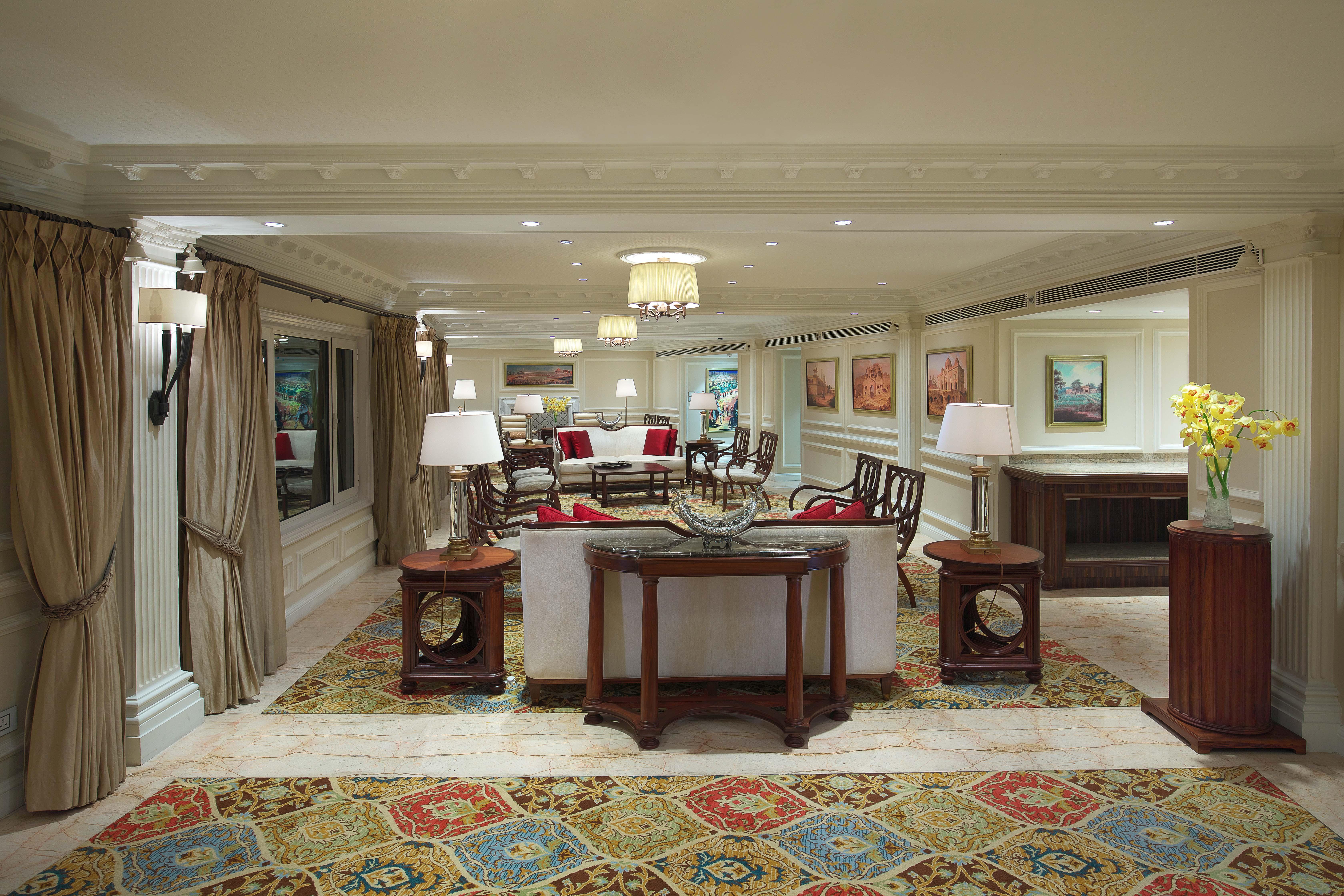 Taj Palace, New Delhi Hotel Buitenkant foto The living room of a suite